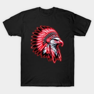 Bald Eagle Wearing a Native American Headdress T-Shirt